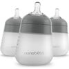 Flexy Silicone Baby Bottle 3 Pack, Grey - Bottles - 1 - thumbnail