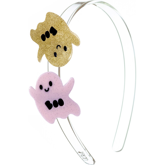 Glitter Ghost Headband, Gold and Pink - Hair Accessories - 1