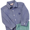 Navy Gingham Shirt and Pants, Sage Green - Mixed Apparel Set - 5