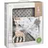 Sophie Baby Blanket Set, Grey/White - Blankets - 1 - thumbnail