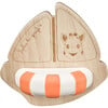 So'Pure Rubberwood Boat, Orange/White - Bath Toys - 1 - thumbnail