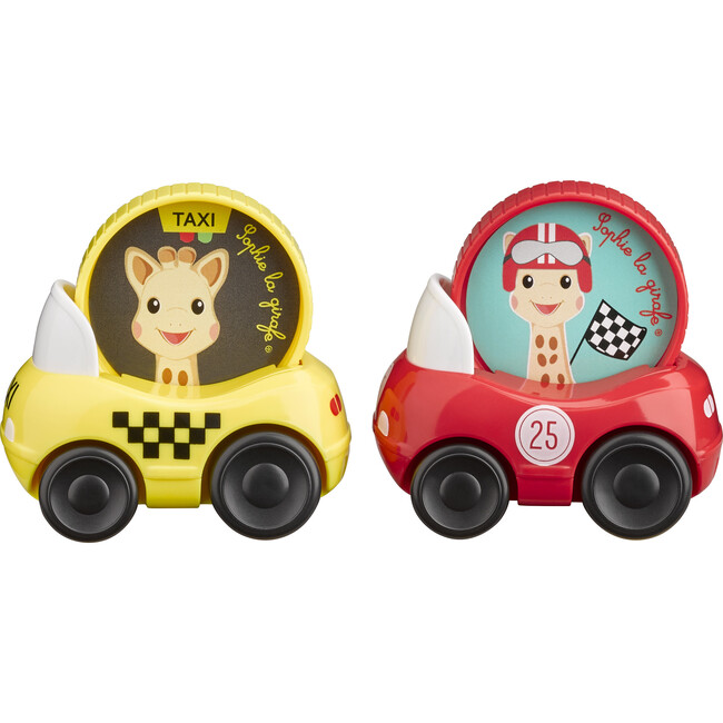 Set of 2 Sophie La Girafe Vehicles, Red/Yellow - Developmental Toys - 8