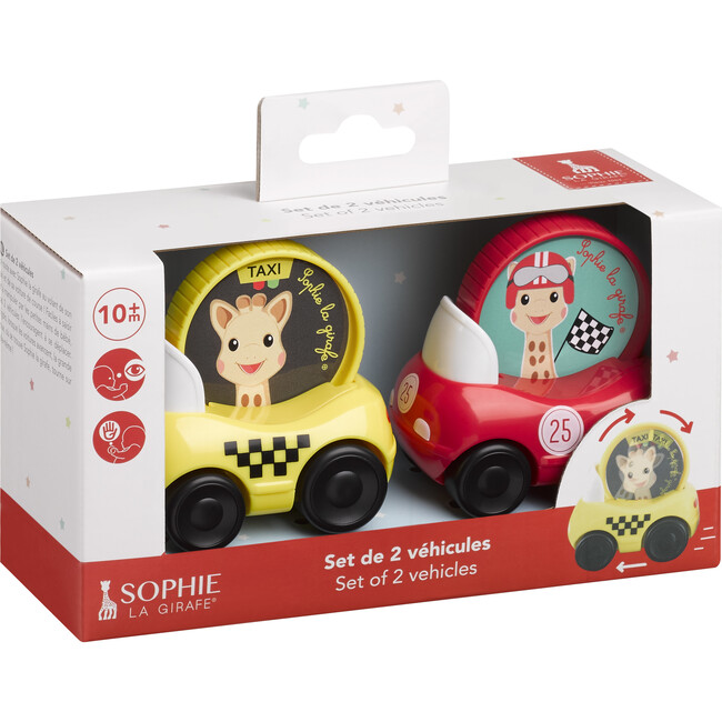 Set of 2 Sophie La Girafe Vehicles, Red/Yellow - Developmental Toys - 9