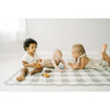 Scallop-Edge Buffalo Check Vegan Leather Playmat, Green - Playmats - 2
