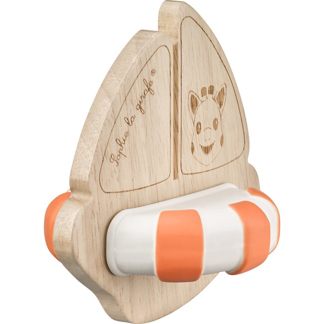 So'Pure Rubberwood Boat, Orange/White - Bath Toys - 3