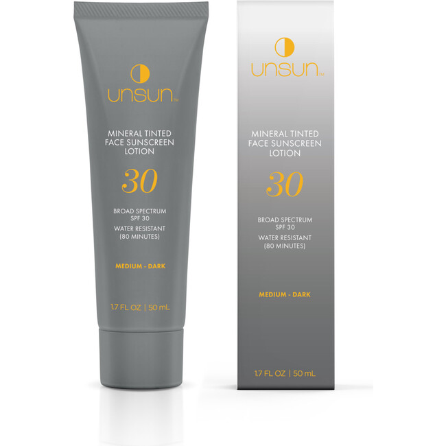 Mineral Tinted Face Sunscreen Lotion, Medium/Dark