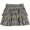 Courtney Ruffle Skirt, Faded Black Fun Stripe - Dresses - 3