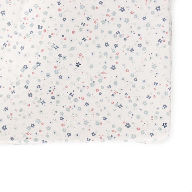 Bluebells Crib Sheet, Blue Floral - Sheets - 1