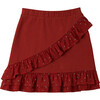 Tiered Ruffle Skirt, Burnt Henna - Pants - 1 - thumbnail