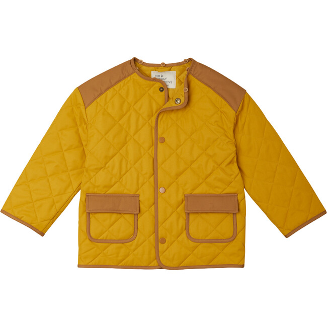 Quilted Jacket, Honey - Jackets - 3