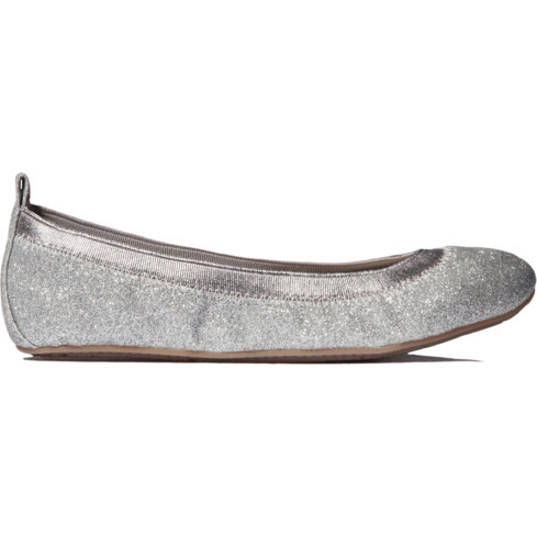 Miss Samara Flat, Silver Glitter - Flats - 1