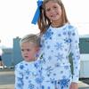 Snowflakes Long Pajamas, Midnight Blue - Pajamas - 2 - thumbnail