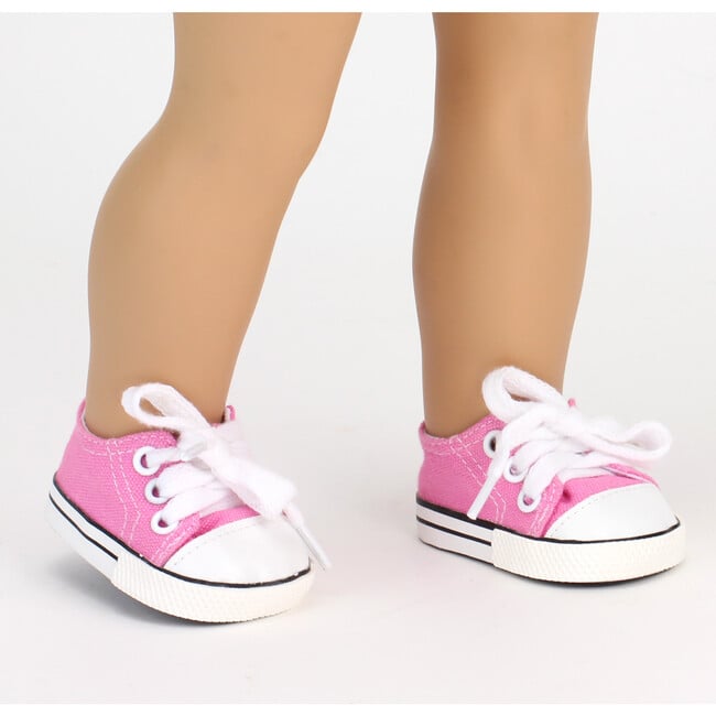 18'' Doll Canvas Sneakers, Light Pink - Doll Accessories - 4