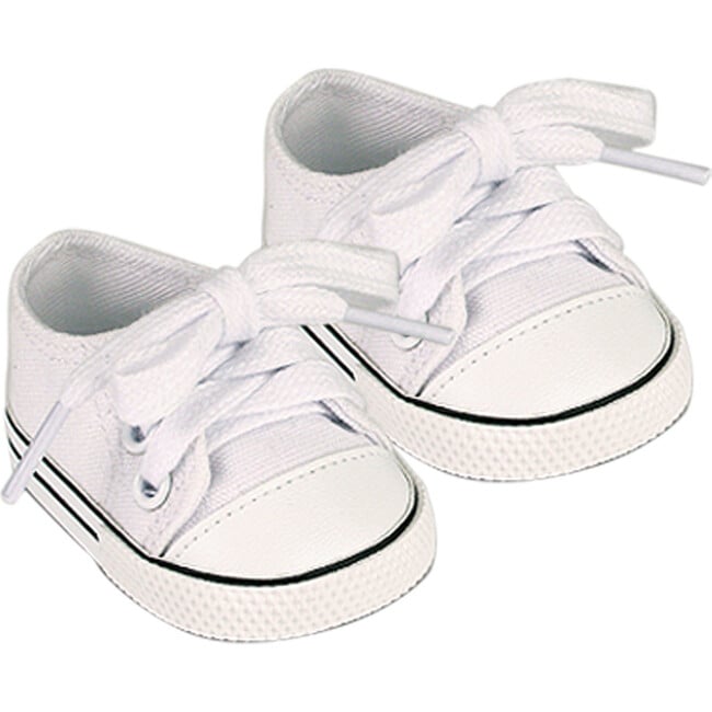 18'' Doll Canvas Sneakers, White - Doll Accessories - 3