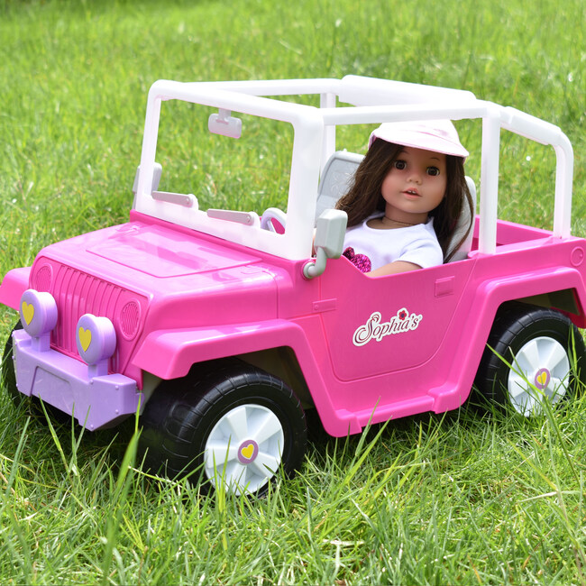 18'' Doll 4 x 4 Beach Cruiser Vehicle, Hot Pink - Doll Accessories - 3
