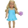 18'' Doll Light Pink Bath Tub with White Lining & Accessories, Light Pink and Blue - Doll Accessories - 4