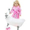 18'' Doll Bath Tub, White - Doll Accessories - 2