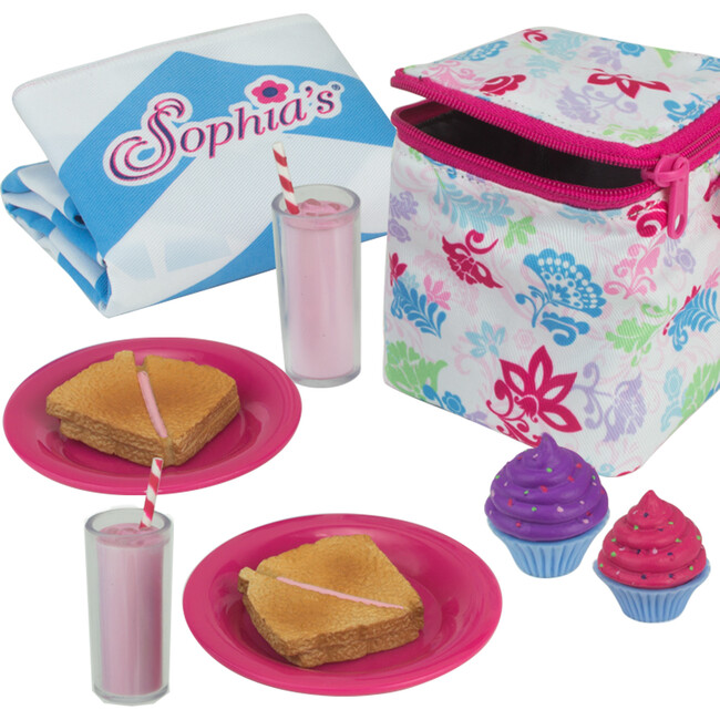 18'' Doll Picnic Lunch Set, Pink