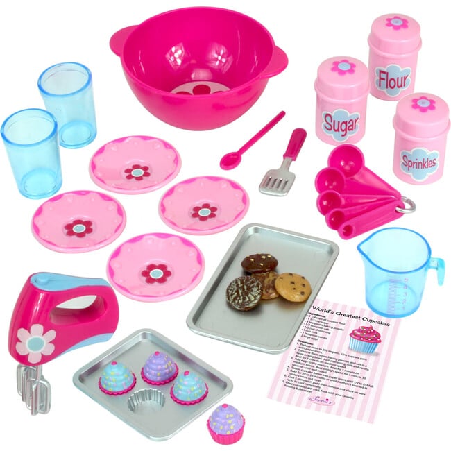 18'' Doll Baking Set, Pink - Doll Accessories - 3