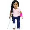 18'' Doll Crutches, Arm Cast, Leg Cast & Bandage, Sliver - Doll Accessories - 5