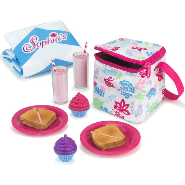 18'' Doll Picnic Lunch Set, Pink - Doll Accessories - 3