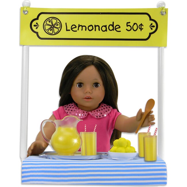 18'' Doll Fresh Lemonade Set, Yellow - Doll Accessories - 7