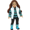 18'' Doll Print Knit Sweater, Leggings & Vest, Blue - Doll Accessories - 2