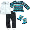 18'' Doll Print Knit Sweater, Leggings & Vest, Blue - Doll Accessories - 3