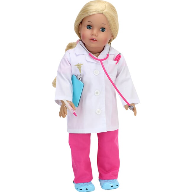 18'' Doll Doctor's Visit Outfit & Medical Accessories, Hot Pink - Doll Accessories - 3