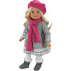 18'' Doll Fair Isle Dress, Leggings, Hat & Scarf, Gray - Doll Accessories - 6