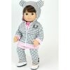 15" Doll Panda Bear Hooded Sweatshirt, Tunic & Polka Dot Leggings, Light Pink - Doll Accessories - 5