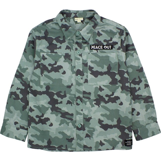 Peace Out Boot Camp Jacket, Camo - Jackets - 1