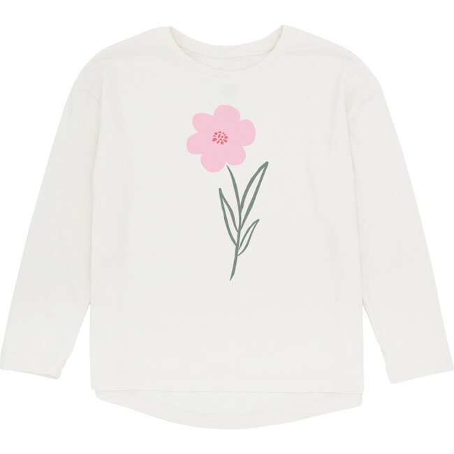 Flower Power LS Kora Tee, Dusty White - Tees - 1