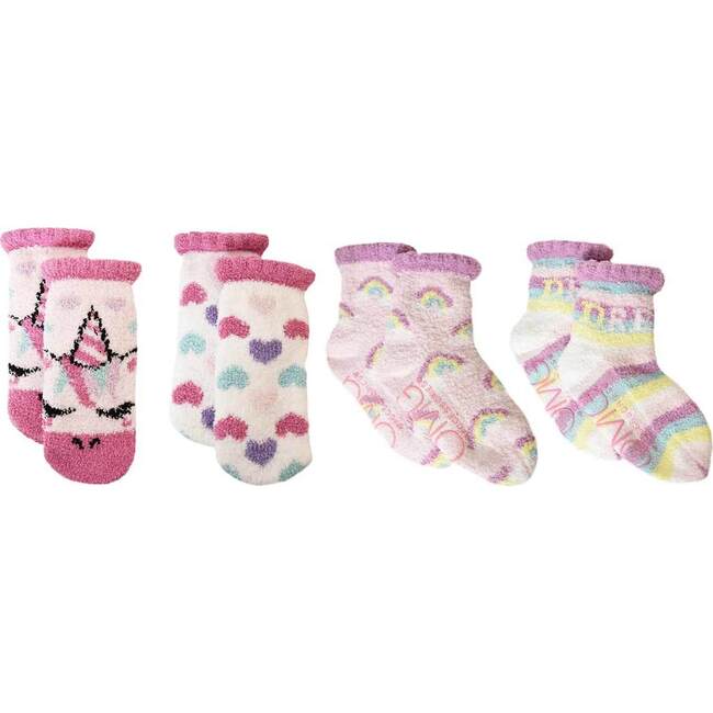 Miss Gwen & Rainbows Cozy Slipper Socks Set