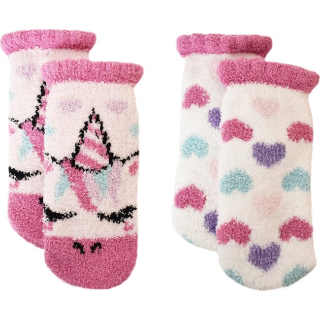 Miss Gwen & Rainbows Cozy Slipper Socks Set