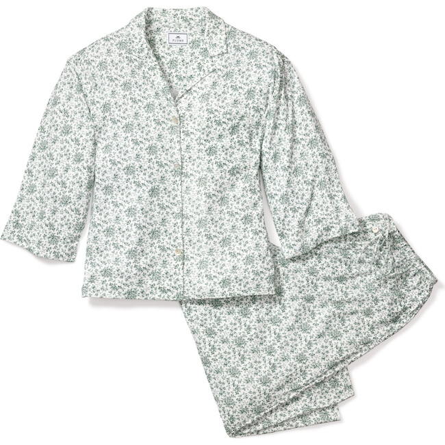 Women's Sussex Evergreen Wide Leg Pajama Set, Sussex Evergreen - Pajamas - 1