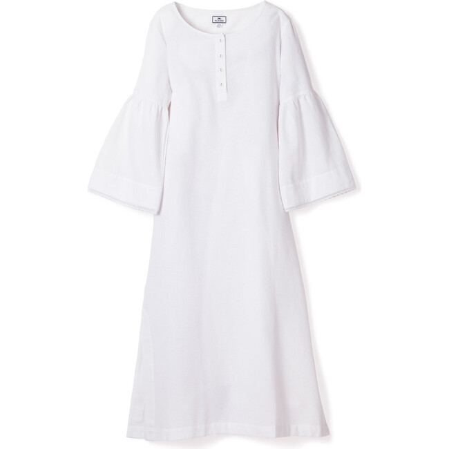 Women's Seraphina Nightgown, White Flannel - Pajamas - 1