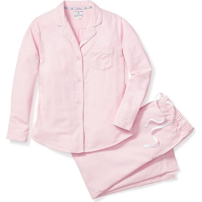 Women's Pajama Set, Pink Flannel - Pajamas - 1