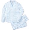 Women's Pajama Set, Light Blue Gingham - Pajamas - 1 - thumbnail