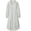 Women's Garbo Nightgown, Luxe Pima Sussex Evergreen - Pajamas - 1 - thumbnail