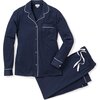 Women's Classic Pajama Set, Navy - Pajamas - 1 - thumbnail