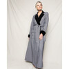 Women's Long Velvet Robe, West End Houndstooth - Robes - 2