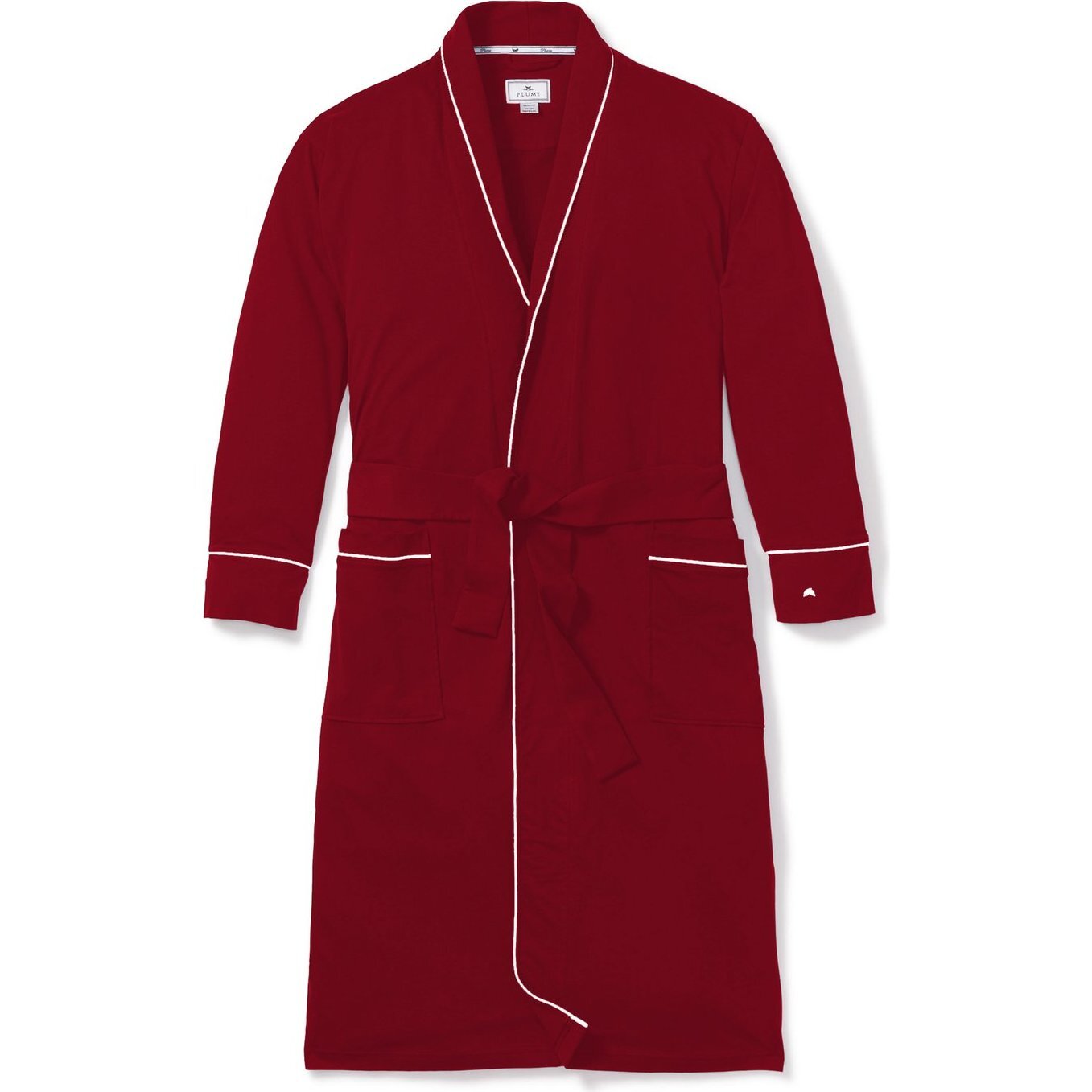 Men's Robe, Bordeaux - Robes - 1