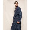 Men's Robe, Luxe Pima Foulard - Robes - 2