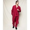 Men's Robe, Bordeaux - Robes - 2