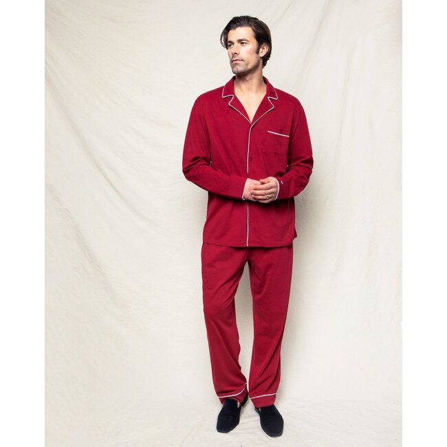 Men's Pajama Set, Bordeaux - Pajamas - 2