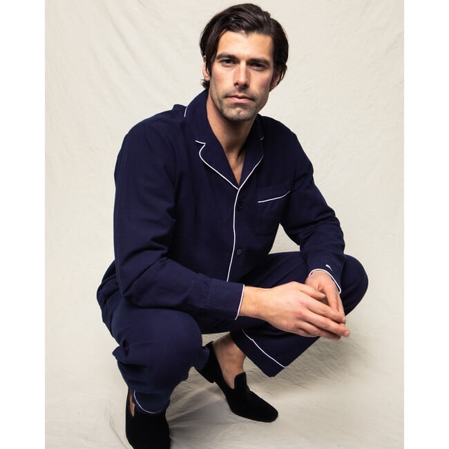 Men's Classic Pajama Set, Navy - Pajamas - 3