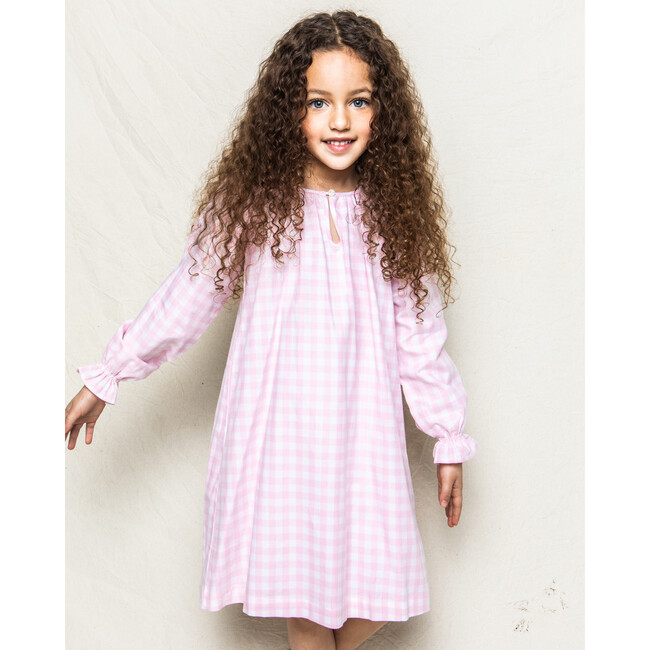 Delphine Nightgown, Pink Gingham - Pajamas - 2