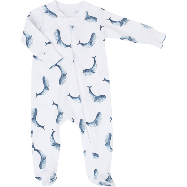 Blue Whale Zipper Romper