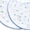 Bloom Wind Print and Embroidered Bib Set, Blue - Mixed Accessories Set - 1 - thumbnail
